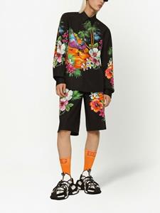 dolce&gabbana Dolce & Gabbana Bermuda shorts met bloemenprint - Zwart