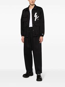 yohjiyamamoto Yohji Yamamoto x New Era broek met geplooid detail - Zwart