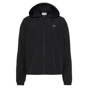 Lacoste Jasje met ritssluiting en kap, stroken met logo