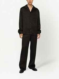 dolce&gabbana Dolce & Gabbana Zijden trainingsbroek met jacquard - Zwart