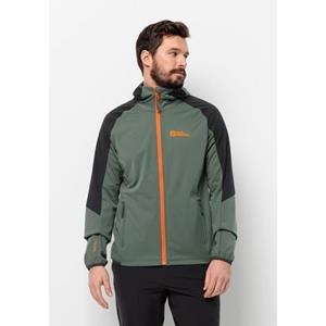 Jack Wolfskin Feldberg Heren Softshelljack met capuchon 1306922-4311