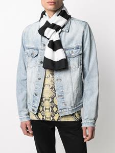 Moschino Sjaal met logoprint - Zwart