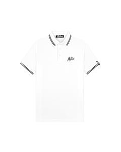 Malelions Men Signature Polo | White/Black