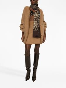 dolce&gabbana Dolce & Gabbana Sjaal met luipaardprint - Bruin