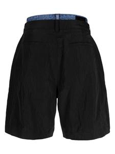 Juun.J Gelaagde bermuda shorts - Zwart