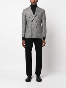 Barba Blazer met pied-de-poule print - Grijs