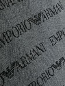 emporioarmani Emporio Armani Sjaal met monogram patroon - Grijs
