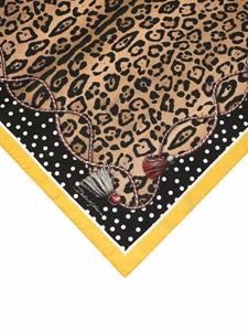 dolce&gabbana Dolce & Gabbana Sjaal met luipaardprint - Bruin