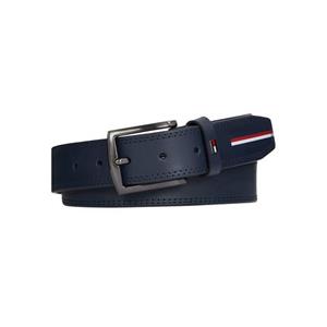 Tommy Hilfiger Ledergürtel "Denton Corporate", mit TH-Streifen und eleganter Ziernaht