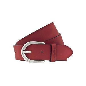 MUSTANG Leren riem met gestempelde mustang-logo op de lus
