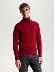 Tommy hilfiger  Pima Katoenen Cashmere Coltrui Rouge