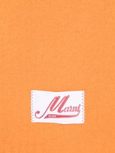 Marni Sjaal van alpacablend met logo-applicatie - Oranje