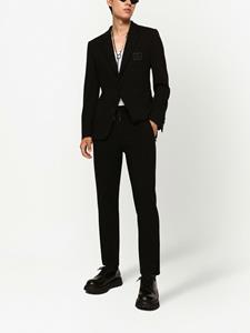 Dolce & Gabbana Blazer met geborduurd logo - Zwart