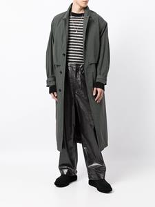 Yohji Yamamoto Tuinbroek van imitatieleer - Zwart