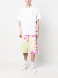 GCDS Bermuda shorts met tie-dye print - Roze