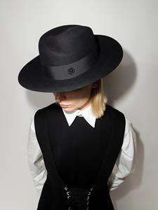 maisonmichel Maison Michel Fedora hoed - Zwart