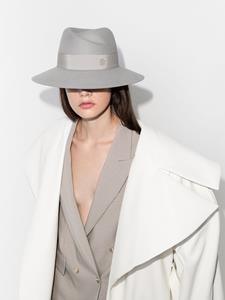 maisonmichel Maison Michel Vilten fedora hoed - Grijs