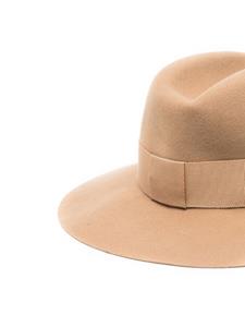 maisonmichel Maison Michel Fedora hoed - Bruin