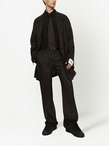 dolce&gabbana Dolce & Gabbana Gekreukt jack met logopatch - Zwart