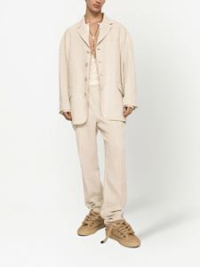 dolce&gabbana Dolce & Gabbana Blazer met logopatch - Beige