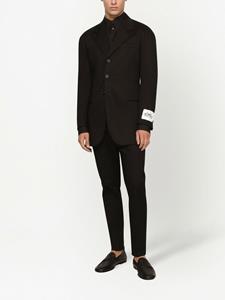 dolce&gabbana Dolce & Gabbana Blazer met enkele rij knopen en patch - Zwart
