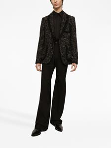dolce&gabbana Dolce & Gabbana Blazer met zebraprint en jacquard - Zwart