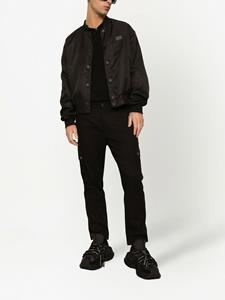dolce&gabbana Dolce & Gabbana Bomberjack met logo plakkaat - Zwart