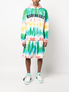 Dsquared2 Trainingsshorts met tie-dye print - Groen