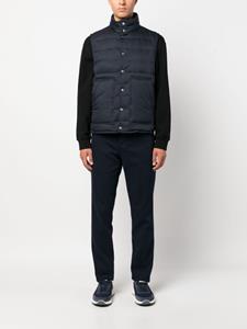 Kiton Bodywarmer met hoge hals - Blauw