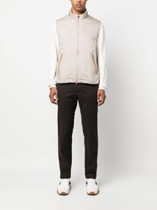 Kiton Leren bodywarmer - Beige