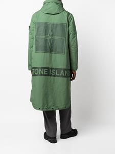Stone Island Regenjas met logoprint - Groen