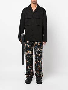 ERDEM Pantalon met bloemenprint - Zwart