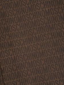 Moschino Sjaal met logo jacquard - Bruin