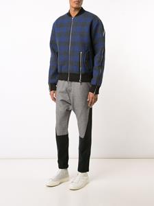 mostlyheardrarelyseen Mostly Heard Rarely Seen plaid bomber jacket - Zwart