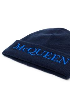 alexandermcqueen Alexander McQueen Muts met geborduurd logo - Blauw