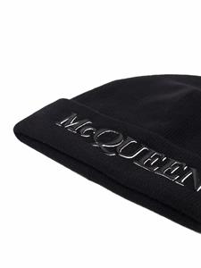 alexandermcqueen Alexander McQueen Muts met geborduurd logo - Zwart