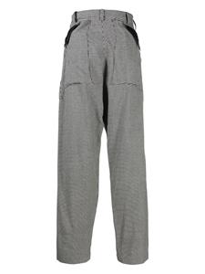 sulvam Broek met pied-de-poule print - Wit