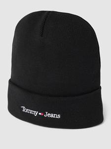 Tommy Jeans Beanie met labelstitching, model 'SPORT'