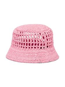 Prada Bucket-tas met geborduurd logo - Roze