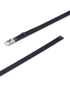 Prada Geweven riem met logo - Blauw
