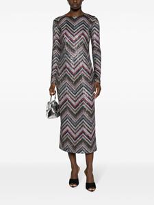 Missoni Midi-jurk verfraaid met pailletten - Zwart