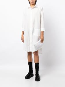 yohjiyamamoto Yohji Yamamoto Zijden blousejurk - Wit