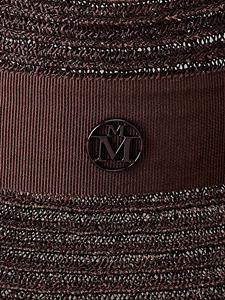 maisonmichel Maison Michel Rieten fedora hoed - Bruin