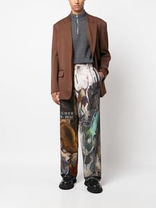 charlesjeffreyloverboy Charles Jeffrey Loverboy Broek met grafische print - Beige
