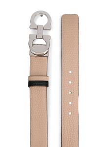 Ferragamo Dubbele gancini riem - Beige