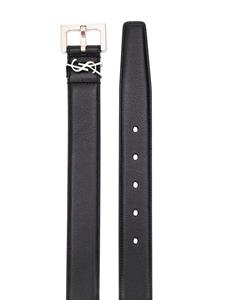 Saint Laurent Riem met logoplakkaat - Zwart