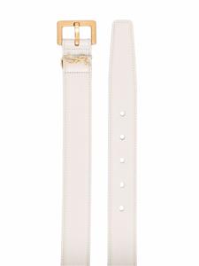 saintlaurent Saint Laurent Cassandre leren riem - Beige