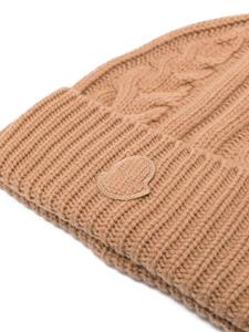 Moncler Kabelgebreide muts - Bruin