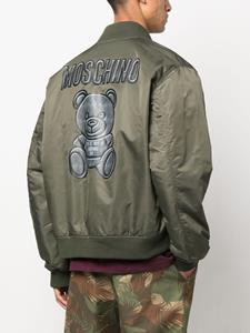 Moschino Bomberjack met logoprint - Groen