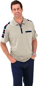 Catamaran Heren Poloshirt met korte mouwen beige Größe